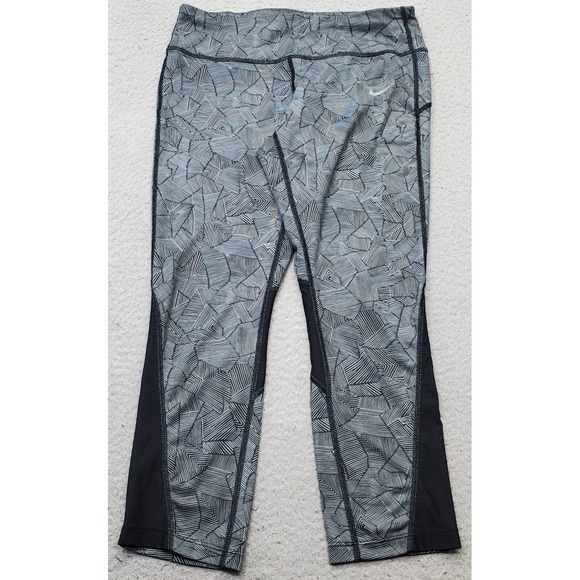 Nike Pants - Nike Dri-FIT Capri Leggings Womens Medium Multi Geometric Running Yoga Athletic